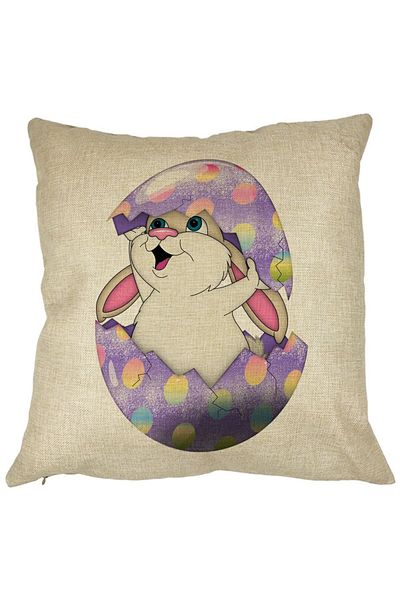 BEKZ Față de pernă pătrată Happy Bunny, 40x40 cm