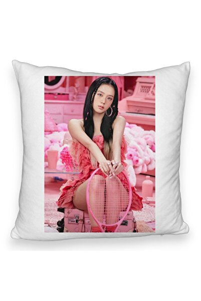 BEKZ Χνουδωτή μαξιλαροθήκη BlackPink Jisoo 4, 45×45 cm, με φερμουάρ