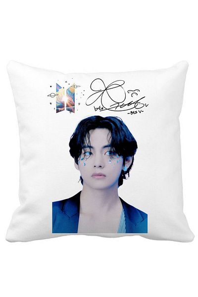 BEKZ Bts Army Colorful Pillowcase, 40x40 Cm, White, Matte