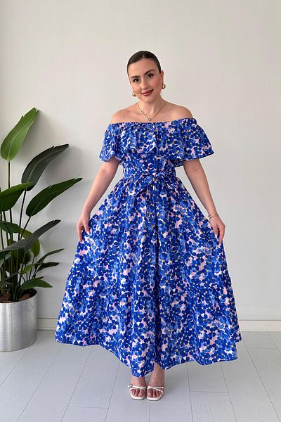 MaziButik Rochie Violet Madonna Albastru