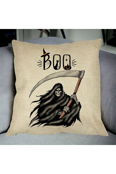 BEKZ Față de pernă cu motivul Grim Reaper, Halloween, 40x40 cm