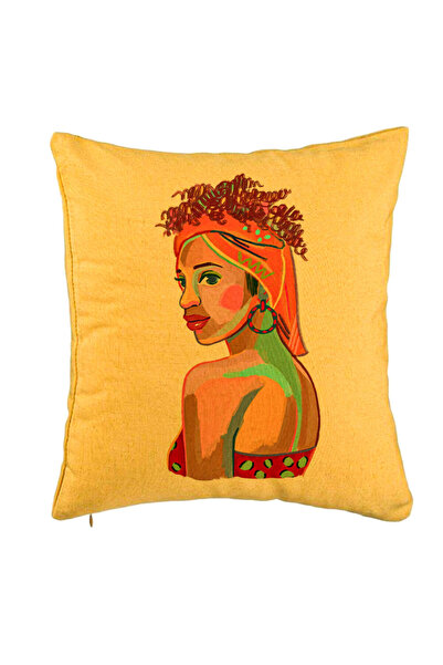 BEKZ Față de pernă, model african creț, 40x40 cm, galben