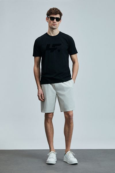 Lufian Onix Modern Graphic T-Shirt Black