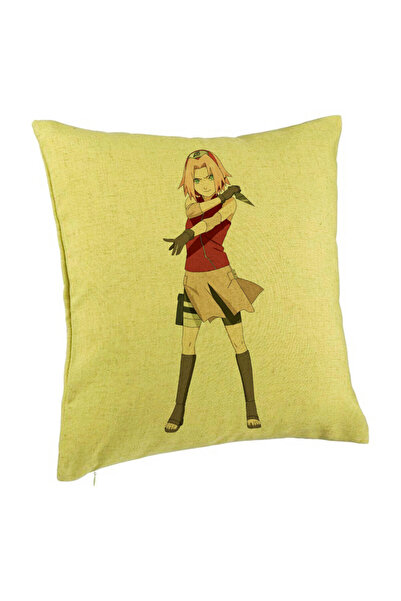 BEKZ Față de pernă cu Naruto Sakura, 40x40 cm, verde