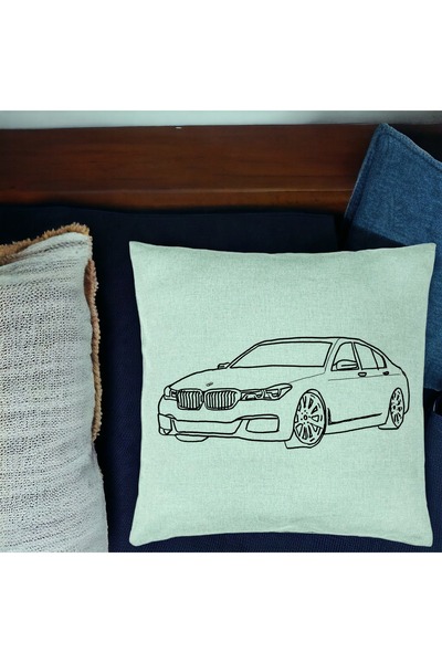 BEKZ Perna Decorativa, Model BMW Lover, 40x40 cm, Verde Menta, Husa Detasabil...