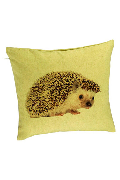 BEKZ Față de pernă, model arici, 40x40 cm, verde