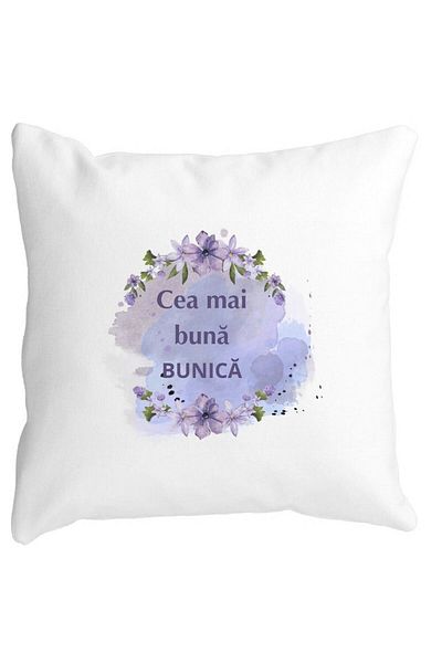 BEKZ Pillowcase For Grandma 1, 40x40 Cm, White, Matte