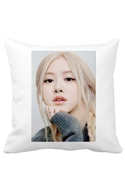 BEKZ Pillowcase Blackpink Rose 1, 40×40 Cm, White, Matte