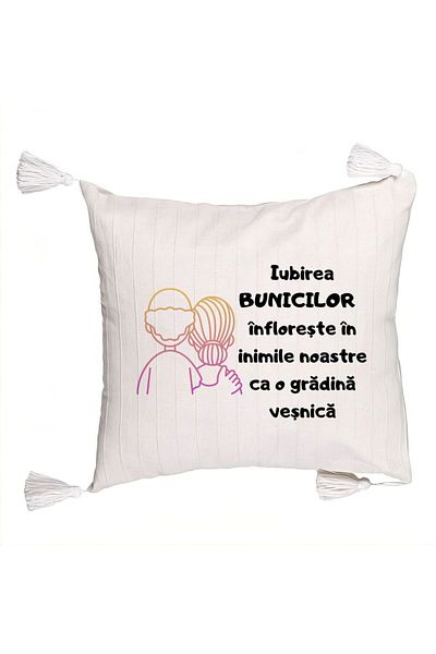 BEKZ Fringed Pillowcase for Grandmothers 10, 45x45 cm, With zipper