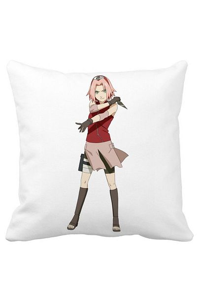 BEKZ Pillowcase With Naruto Sakura, 40x40 Cm, White, Matte