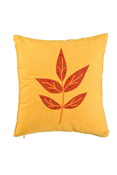 BEKZ Perna Decorativa, Model Florale Yuko, 40x40 cm, Galben, Husa Detasabila,...