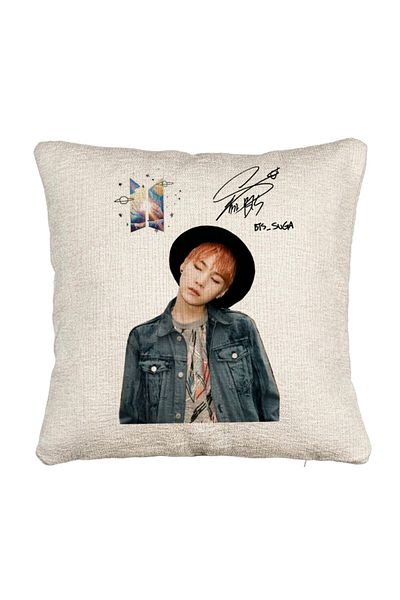 BEKZ Perna Decorativa Canapea BTS Suga 2, 40x40 cm, Cu fermoar
