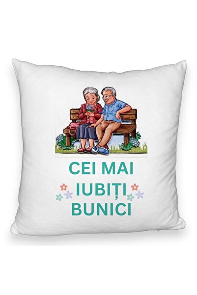 BEKZ Față de pernă pufoasă, pentru bunici, 9 ani, 40x40 cm, albă
