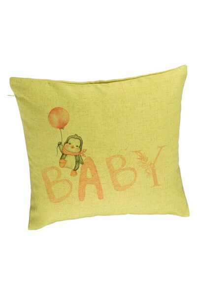 BEKZ Față de pernă, model bebeluș, 40x40 cm, verde