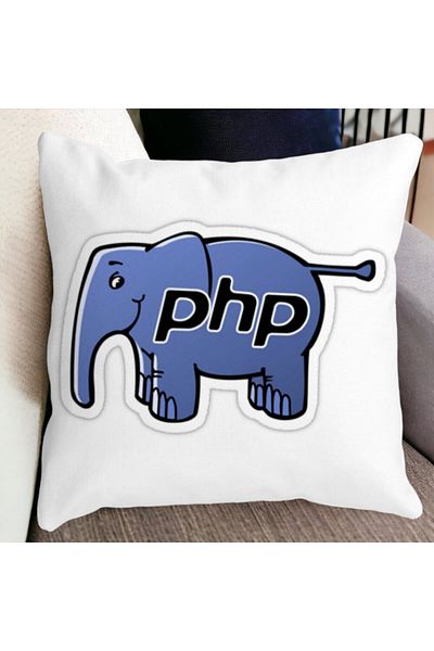 BEKZ Php Square Pillowcase, 40x40 Cm, White, Matte