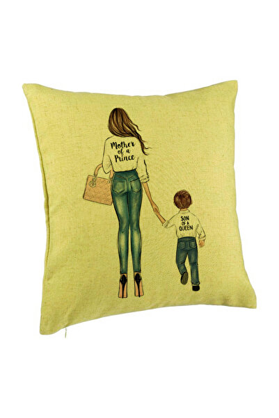 BEKZ Μαξιλαροθήκη, με σχέδιο "Η Μητέρα του Πρίγκιπα", 40x40 εκ., Πράσινη