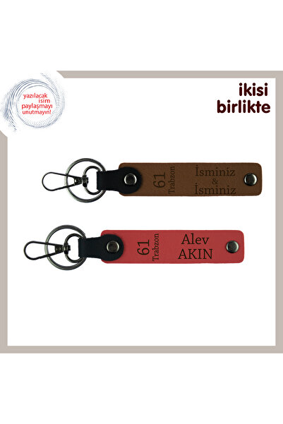 Miaju تذكار دائم بطابع ترابزون، 61 سلسلة مفاتيح جلدية بنمط يمكن كتابته بالاسم...