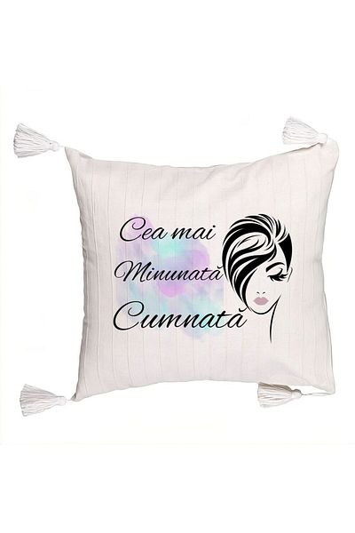 BEKZ Fringed Pillowcase for Sister-in-law 2, 45x45 cm, With zipper