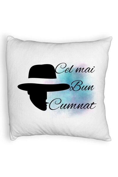 BEKZ Perna Decorativa Fluffy, pentru Cumnat 3, 40x40 cm, Alba, Husa Detasabila, Burduf