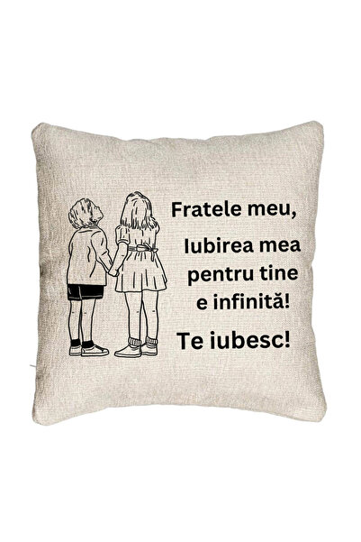 BEKZ Perna Decorativa Canapea Fratele meu 4, 40x40 cm, Cu fermoar
