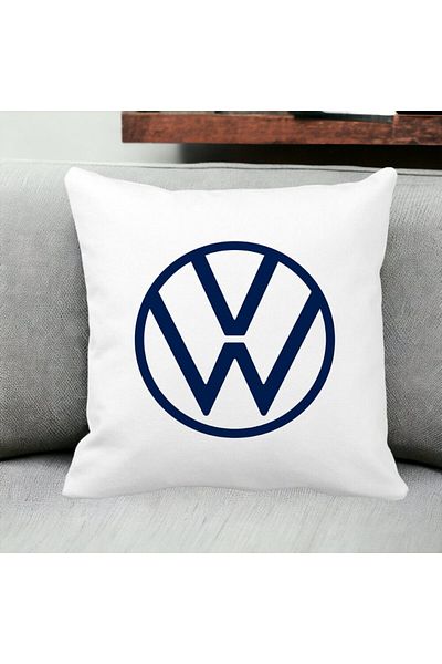 BEKZ Față de pernă pătrată Volkswagen, 40x40 cm, albă, mată