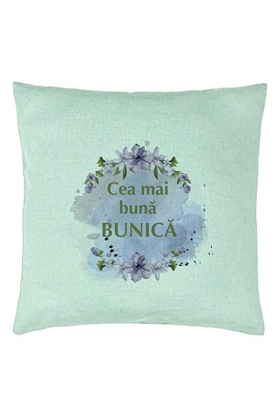 BEKZ Față de pernă pentru bunica 2, 40x40 cm, verde mentă