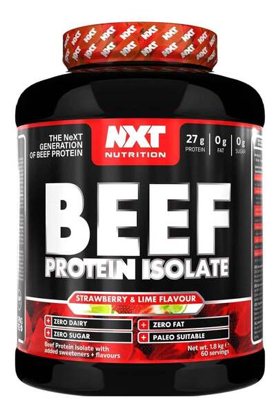 NXT Nutrition بروتين لحم بقري معزول NXT بنكهة الفراولة والليمون 1.8 كجم 60 حصة