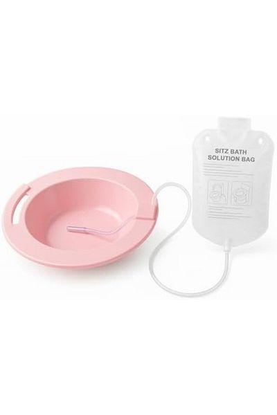 CAREX Sitz Bath, Over-the-Toilet Perineal Soaking Bath, for Hemorrhoidal Relief