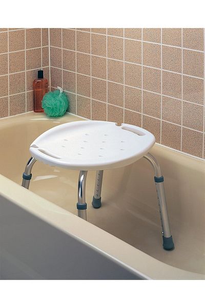 CAREX Adjustable Bath and Shower Seat, Aluminum Bath Seat, Shower Chair With Handle