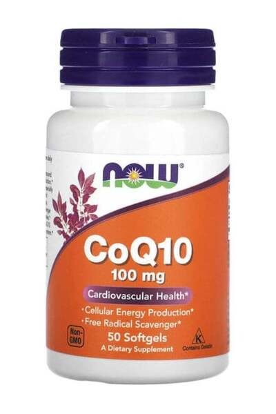 Now Foods ناو فودز CoQ10 100 ملغ 50 كبسولة هلامية