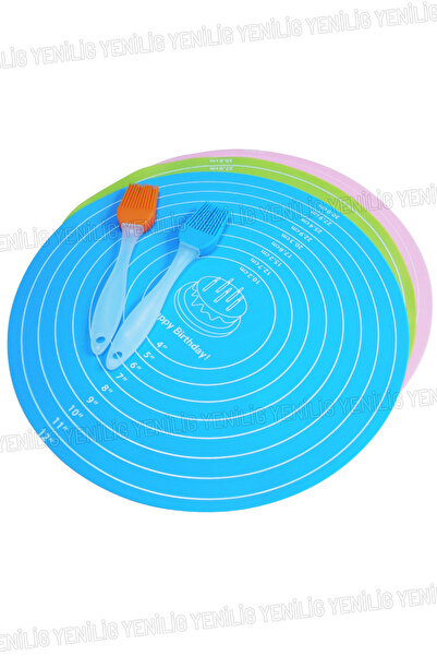 Yenilig Silikon Hamur Açma Matı Kaydırmaz 50x40 cm | Gıda Uyumlu Büyük Boy Şe...