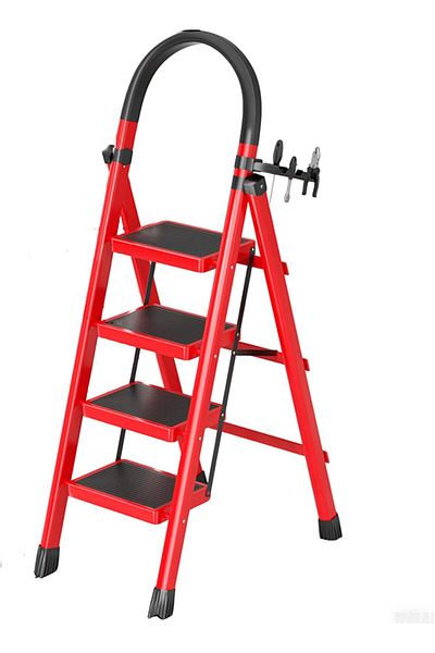 Generic Foldable Ladders,Step Ladder 4 Steps,Folding Step Stool with Wide Anti-Slip Pedal,for Kitchen, Home,