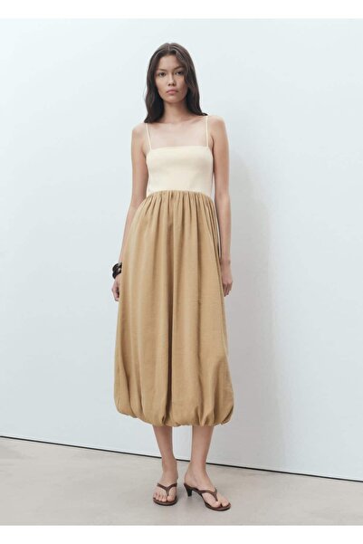 MANGO Woman Triko balon elbise