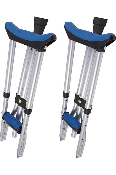CAREX Universal Folding Aluminum Under Arm Crutches - Lightweight Crutches for Adults 4'11" to 6'4",