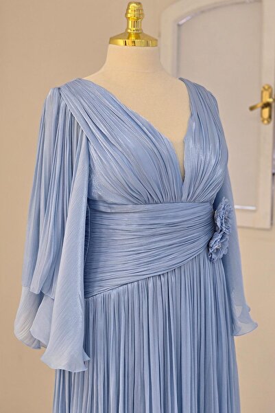 Yonca Moda Evi BEBE MAVİSİ Jan Jan Şifon Abiye 4063