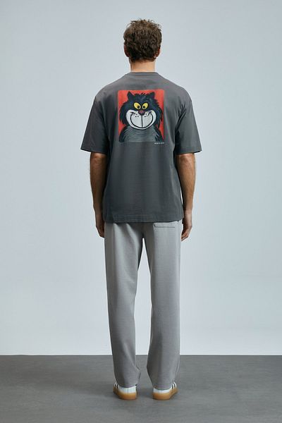 Lufian Nimbus Μοντέρνο Γραφικό T-Shirt Καφέ