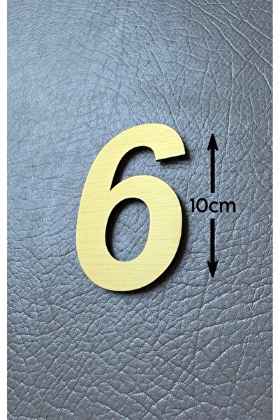 Door Number 10 CM No. 6 Apartment Table Cabinet Number Brushed GOLD Self Adhesive