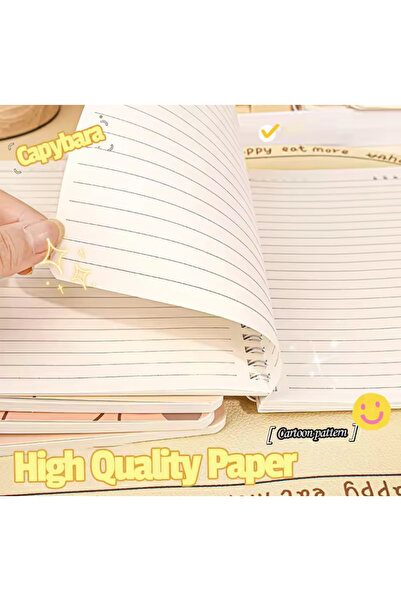 synshop دفتر ملاحظات حلزوني مخطط مع شكل لابوبو