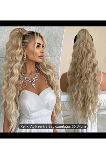 Handmade at kuyrugu saç uzun dalgalı fiber ısıya dayanıklı tak çık yeni nesil...