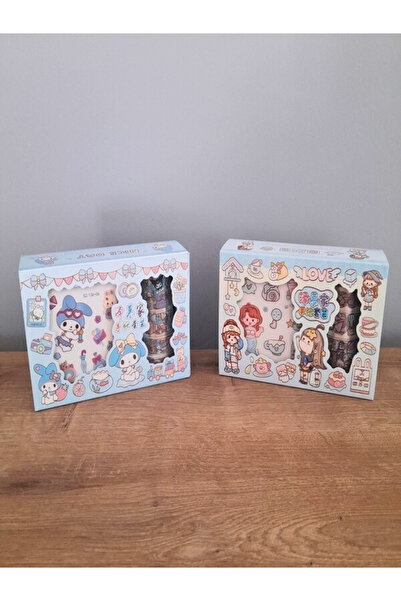 MUNIS Anime Karakterli ve Kuromi-My Melody Sticker + Bant Mega Hediye Seti – ...