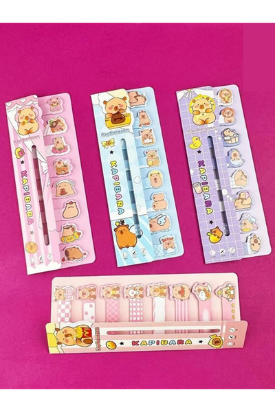 ÖZ OFİS Capybara Kapibara 8'li 160 Yaprak Yapışkanlı Not Kağıdı 1 Kartela