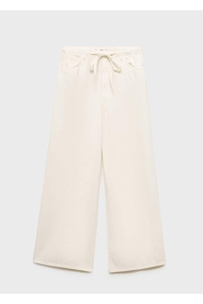 MANGO Woman Waistband Wideleg Jeans
