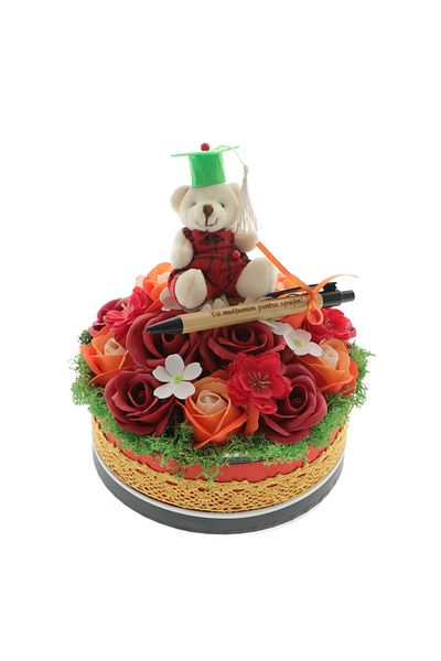 GiftExpress Floral arrangement for teachers with engraved pen