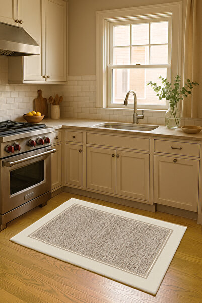 PINKIE HOME Dijital Baskı Yıkanabilir Kaymaz Taban Leke Tutmaz Mutfak Halısı ...