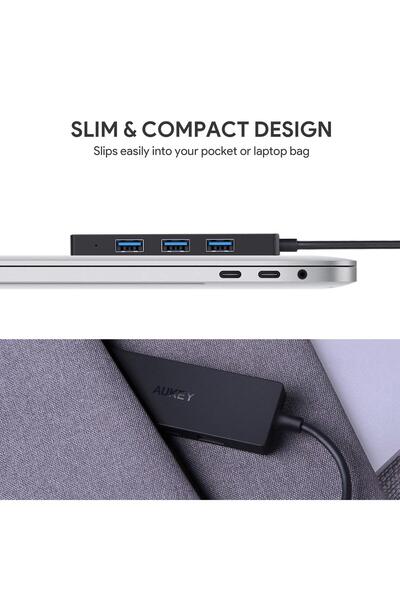 AUKEY محول USB من USB-C إلى 4 منافذ USB-A 3.0