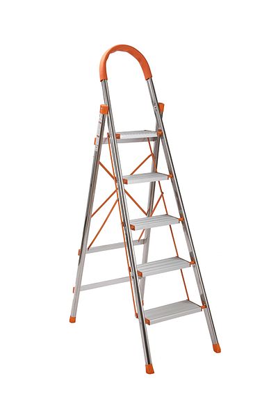 Lawazim Folding Stainless Steel Ladder – Non-Slip Aluminum Steps & Handgrip for Home & Office