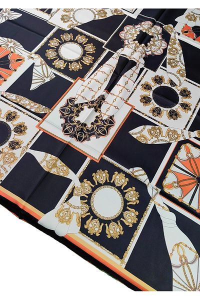 mim eşarp VESİ Φουλάρι Αθλητικό Φουλάρι Twill με σχέδιο 120x120 cm