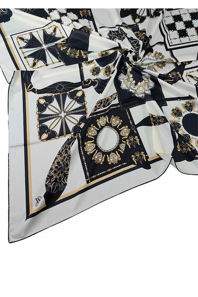 mim eşarp Vesi̇ Scarf Patterned Sport Twill Scarf 120X120 cm