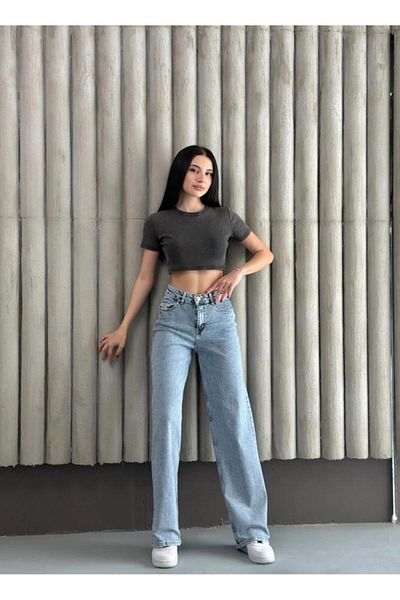 shop Lycra Palazzo Snow Wash Jean Pants