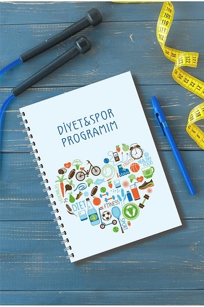 BULUT DİJİTAL Diet and Exercise Program Tracking Notebook & Diet Notebook